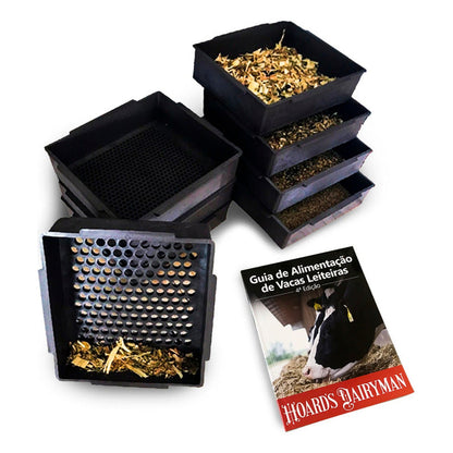 Kit: Peneira Penn State + Livro Guia de Alimentação de Vacas Leiteiras