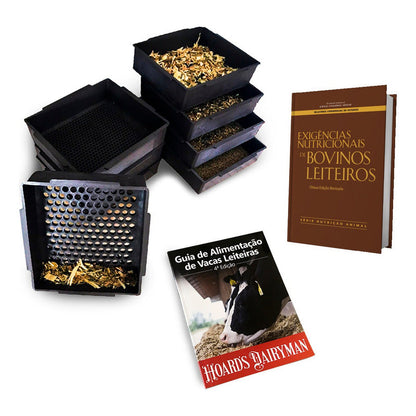 Kit: Peneira Penn State + Livro NASEM 2021 + Guia de Alimentação de Vacas Leiteiras