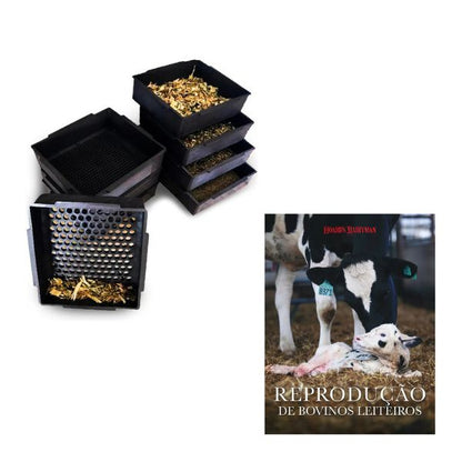 Kit Peneira Penn State + Livro Reprodução de Bovinos Leiteiros
